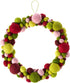 Handmade Hand Felted Wool Wreath - Multicolor Ball - 14" - ARCADIA HOME